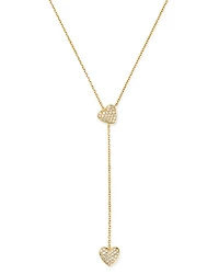 Diamond Heart Y Necklace in 14K Yellow Gold, 0.25 tcw