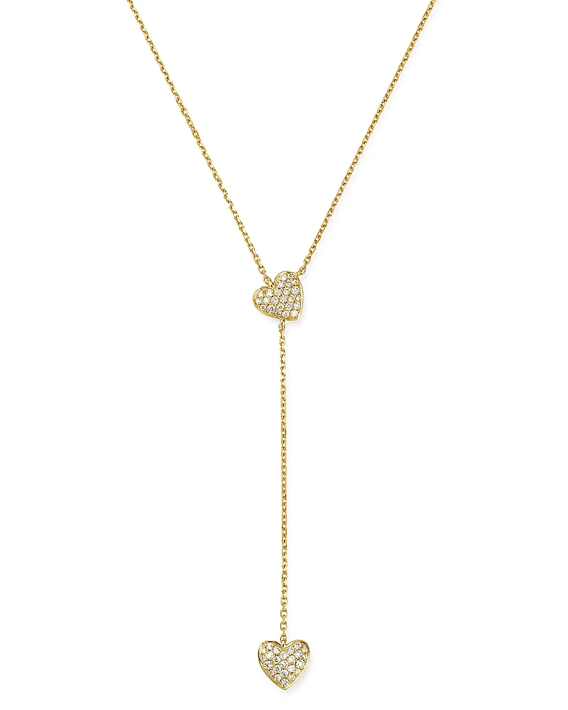 Bloomingdale's Fine Collection Diamond Heart Y Necklace