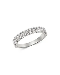 Diamond Double-Row Band in 14K White Gold, 0.50 tcw