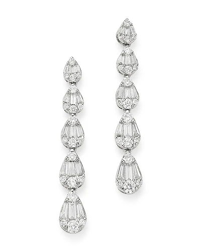 Bloomingdale's Fine Collection Diamond Mosaic Drop Earrings