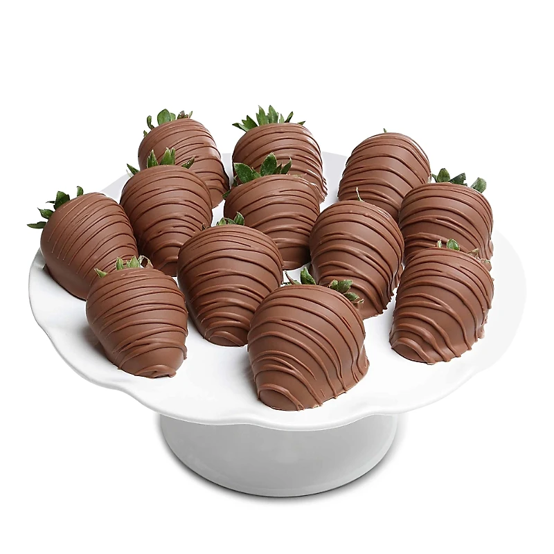 Chocolate Covered Company Belgian Milk Chocolate Covered Strawberries, 12 Piece