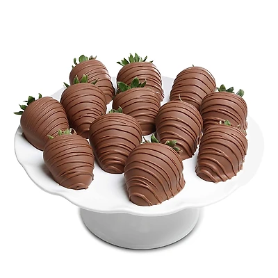Chocolate Covered Company Belgian Milk Chocolate Covered Strawberries, 12 Piece
