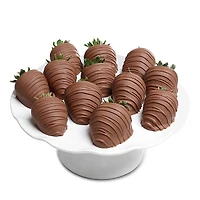 Chocolate Covered Company Belgian Milk Chocolate Covered Strawberries, 12 Piece