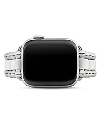 White Ceramic Smart Caviar Apple™ Watch Band, 38mm-42mm