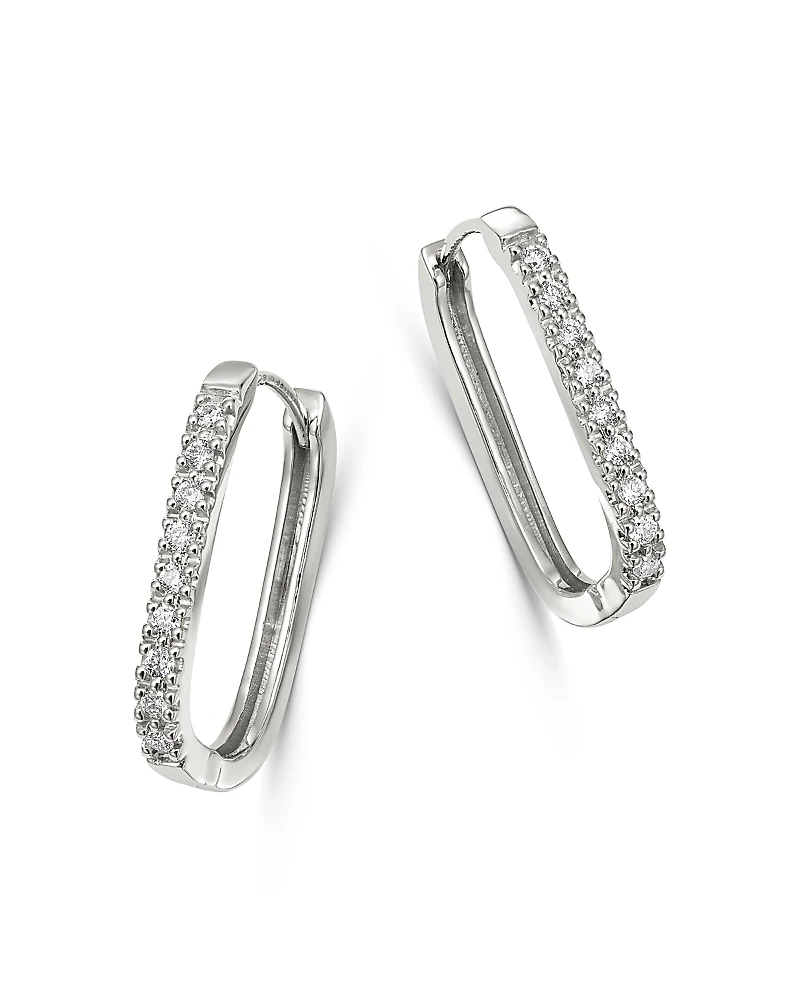 Bloomingdale's Fine Collection Bloomingdale's Fine Collection Diamond Square Hoop Earrings