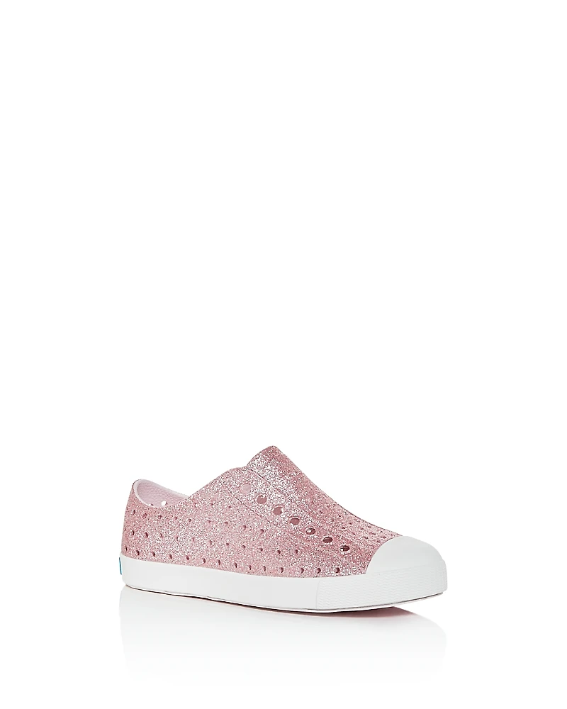 Native Girls' Jefferson Bling Glitter Waterproof Slip On Sneakers - Toddler