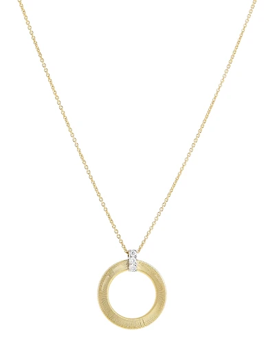 Marco Bicego 18K White & Yellow Gold Masai Diamond Circle Pendant Necklace, 16.5L