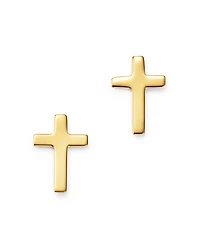 Bloomingdale's Fine Collection Narrow Cross Stud Earrings