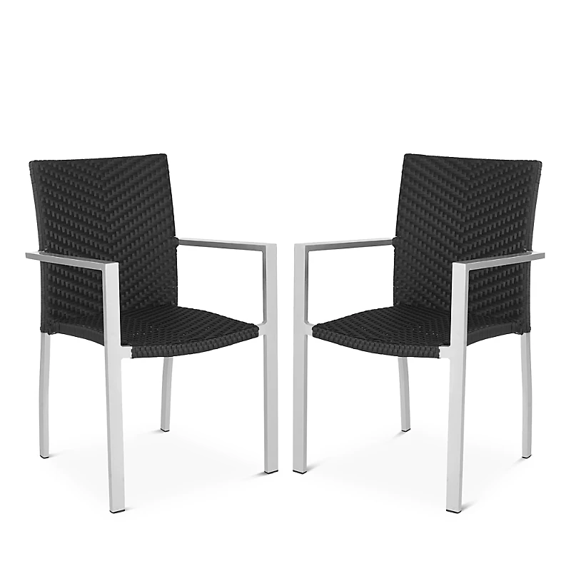 Safavieh Cordova Indoor/Outdoor Stacking Arm Chairs, Set of 2