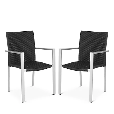 Safavieh Cordova Indoor/Outdoor Stacking Arm Chairs, Set of 2