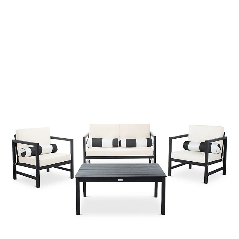 Safavieh Montez 4-Piece Outdoor Set with Accent Pillows