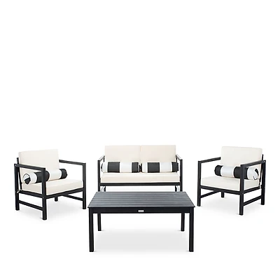 Safavieh Montez 4-Piece Outdoor Set with Accent Pillows