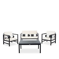 Safavieh Montez 4-Piece Outdoor Set with Accent Pillows