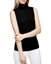 L'Agence Ceci Sleeveless Turtleneck Top