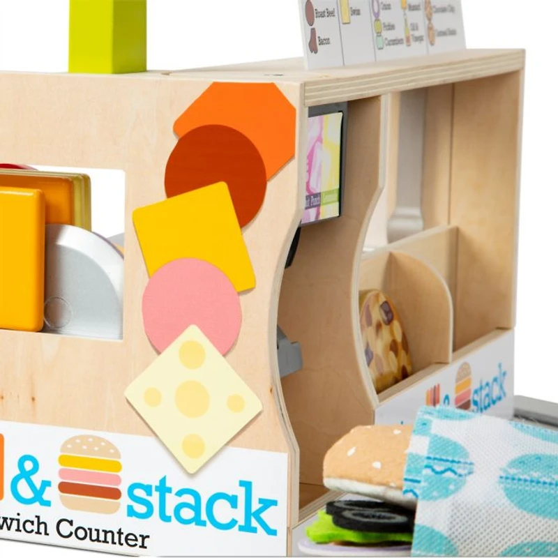 Slice & Stack Sandwich Counter Play Set - Ages 3-6