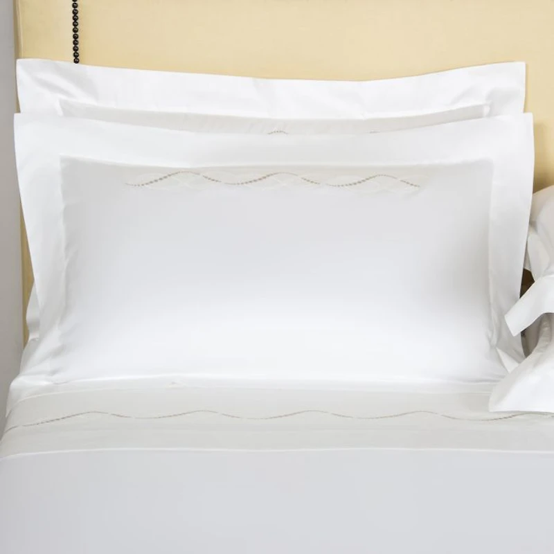 Luminescent Pearls Embroidered Standard Sham