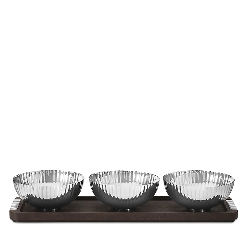 Georg Jensen Bernadotte Tray with Three Bowls