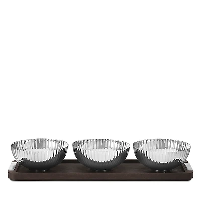 Georg Jensen Bernadotte Tray with Three Bowls