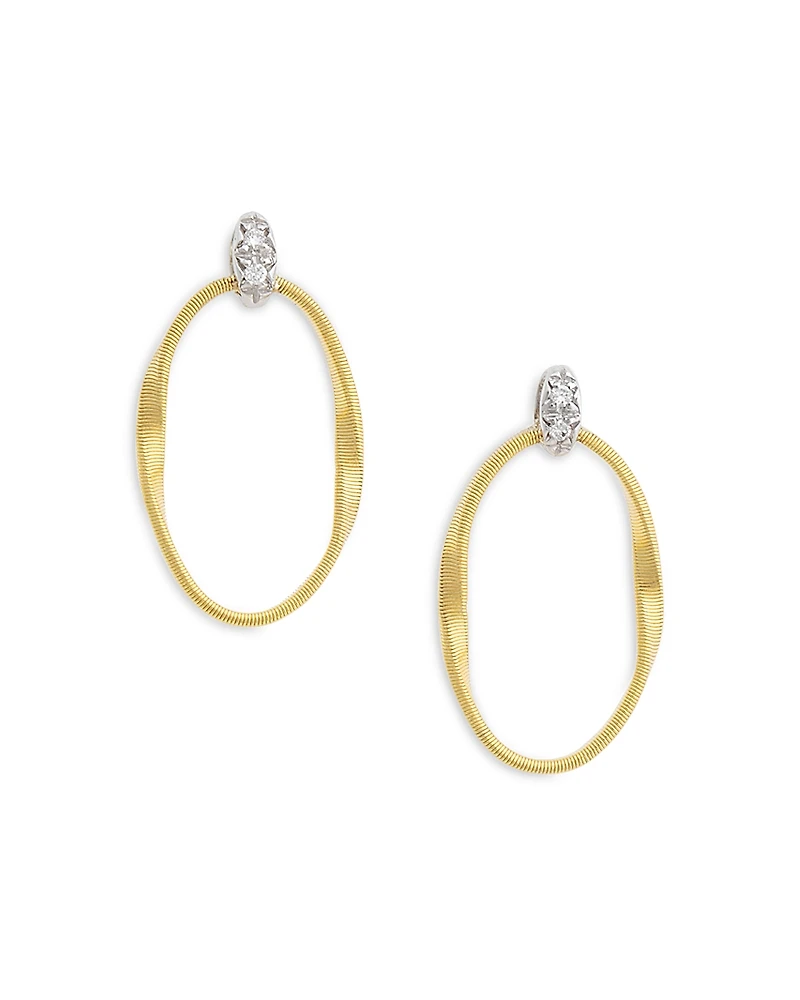Marco Bicego 18K Yellow Gold Onde Diamond Stud Ear