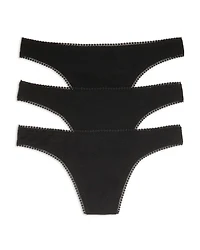 Cabana Cotton Blend Hip-G Thongs, Set of 3