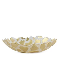 Rufolo Glass Gold Giraffe Medium Shallow Bowl