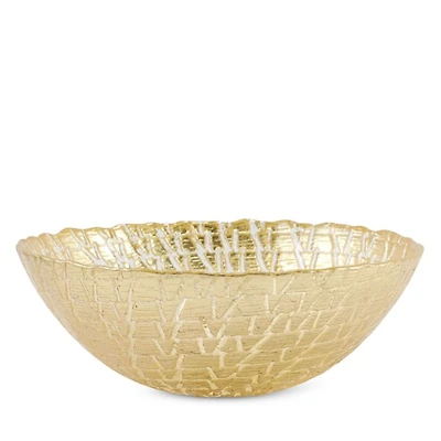 Rufolo Glass Gold Crocodile Small Bowl
