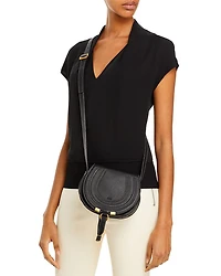 Marcie Small Leather Saddle Bag
