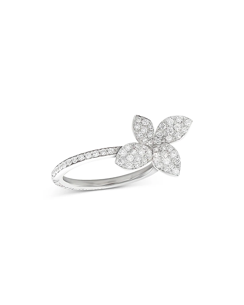 Pasquale Bruni 18K White Gold Petit Garden Diamond Flower Ring