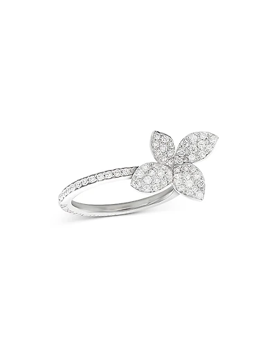 Pasquale Bruni 18K White Gold Petit Garden Diamond Flower Ring