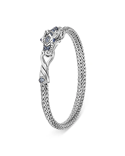 John Hardy Sterling Silver Legends Naga Blue Sapphire Dragon Link Bracelet
