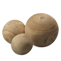 Jamie Young Malibu Wood Spheres, Set of 3