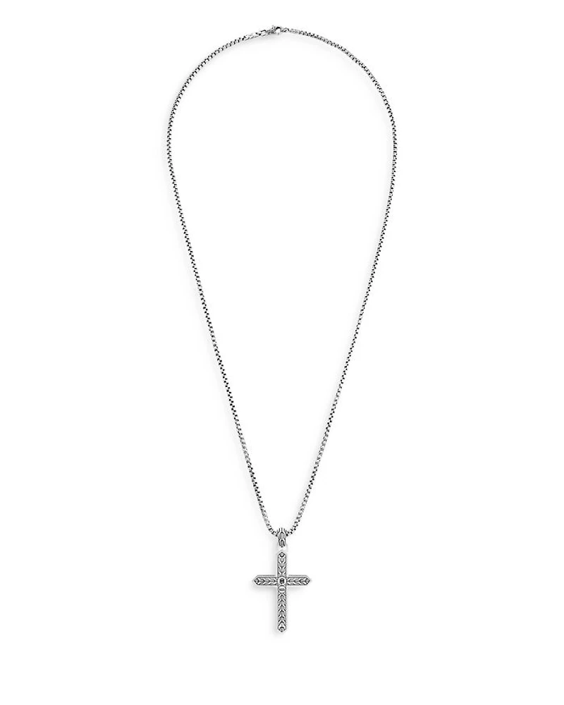 Sterling Silver Classic Chain Cross Pendant Necklace