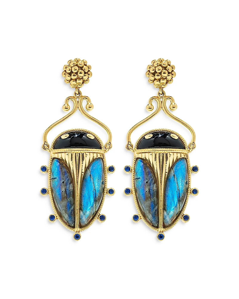 Capucine de Wulf Scarab Berry Drop Earrings
