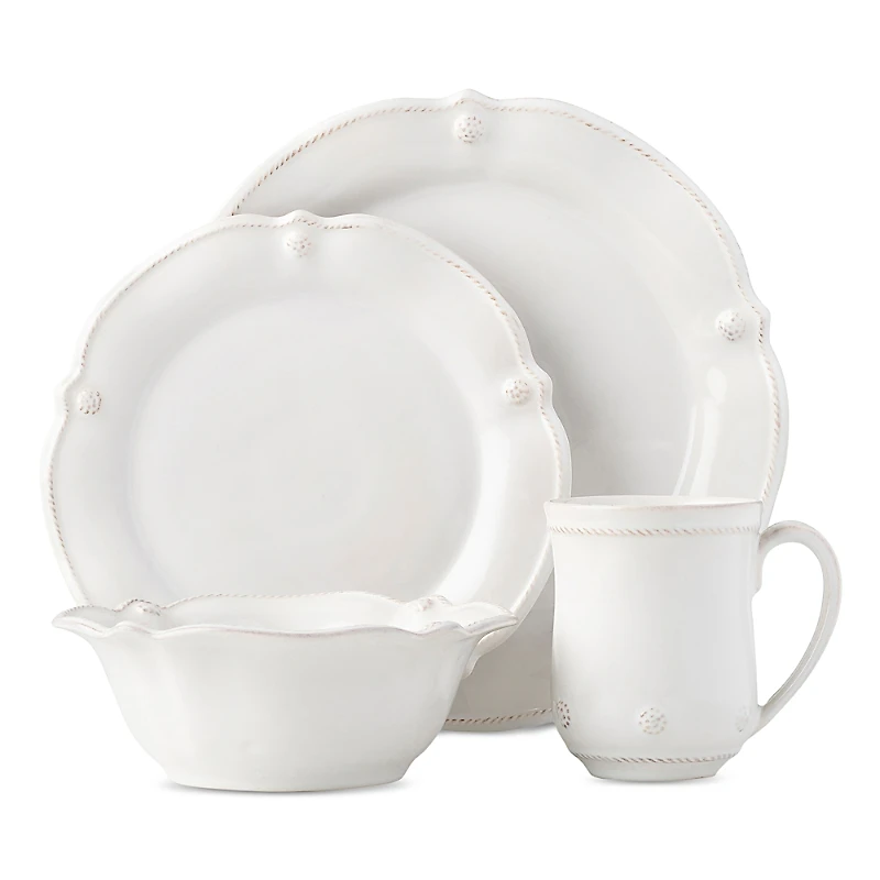 Juliska Berry & Thread Whitewash Flared 4 Piece Place Setting