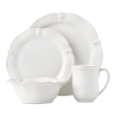 Juliska Berry & Thread Whitewash Flared 4 Piece Place Setting