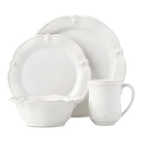 Juliska Berry & Thread Whitewash Flared 4 Piece Place Setting