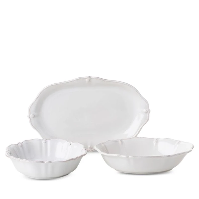 Berry & Thread Whitewash 3 Piece Serving Bundle