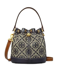 T Monogram Jacquard Bucket Bag