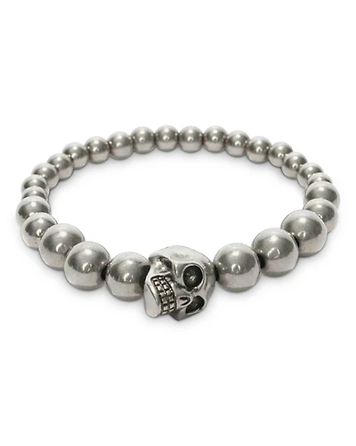 Alexander McQUEEN Skull & Bead Stretch Bracelet