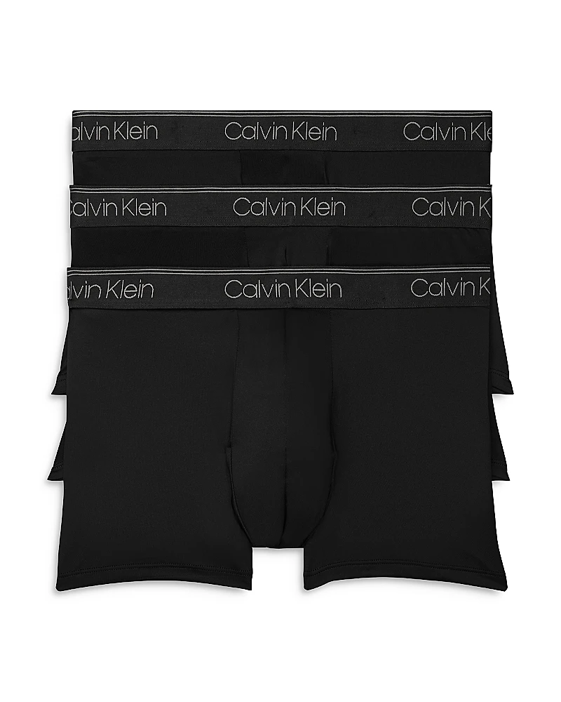 Calvin Klein Microfiber Stretch Wicking Low Rise Boxer Briefs, Pack of 3