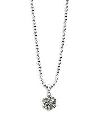 Lagos Sterling Silver & 18K Yellow Gold Love Knot Pendant Necklace, 18