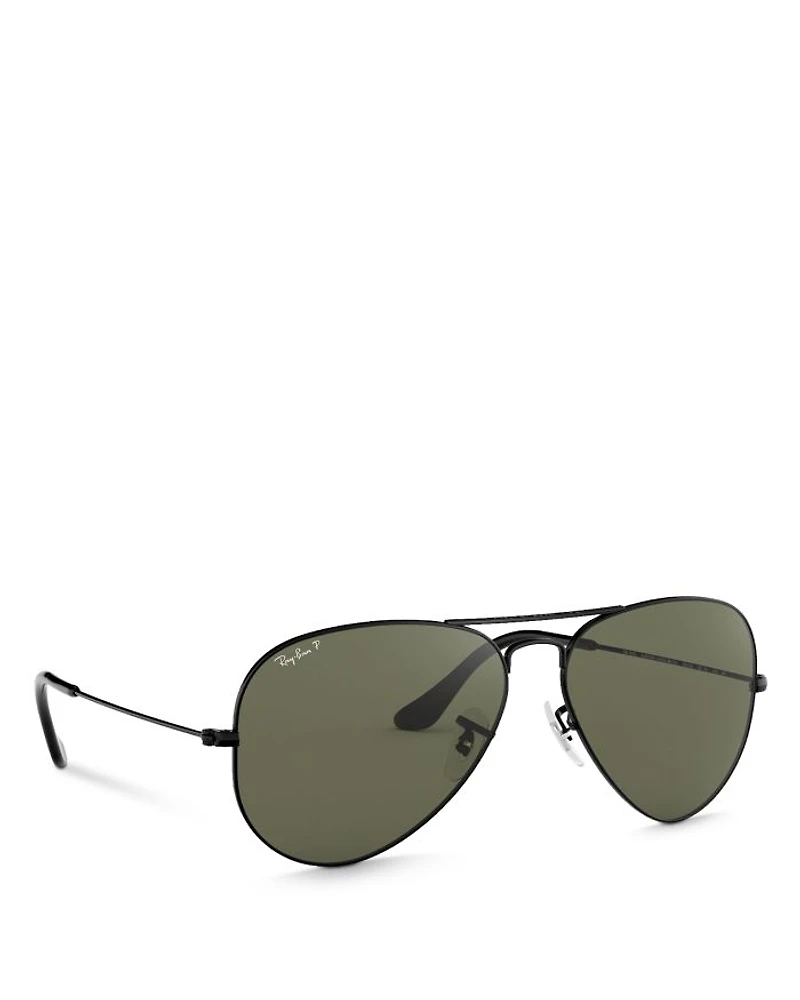 Unisex Polarized Brow Bar Aviator Sunglasses