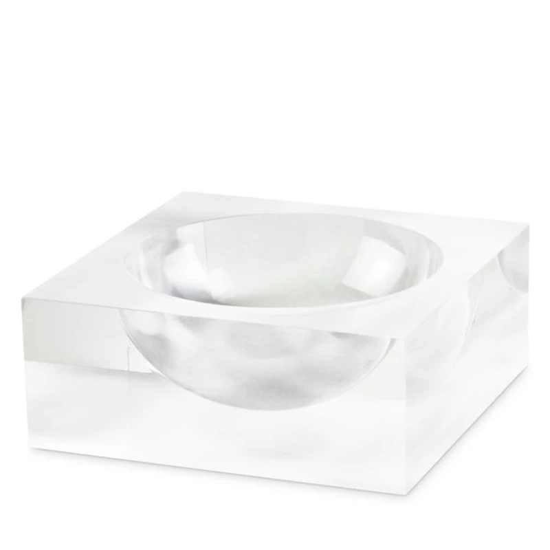 Lucite® Small Clear White Bowl