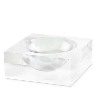 Lucite® Small Clear White Bowl