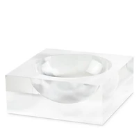 Lucite® Small Clear White Bowl