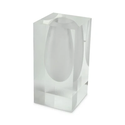 Lucite® Frosted White Vase