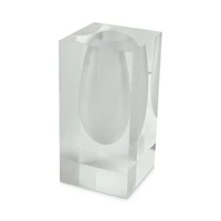 Tizo Design Lucite Frosted White Vase