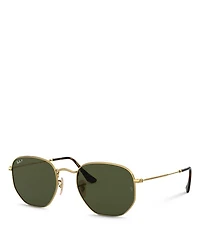 Icons Polarized Hexagonal Sunglasses, 51mm