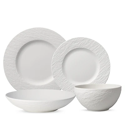 Villeroy & Boch Manufacture Rock Blanc 4 Piece Place Setting