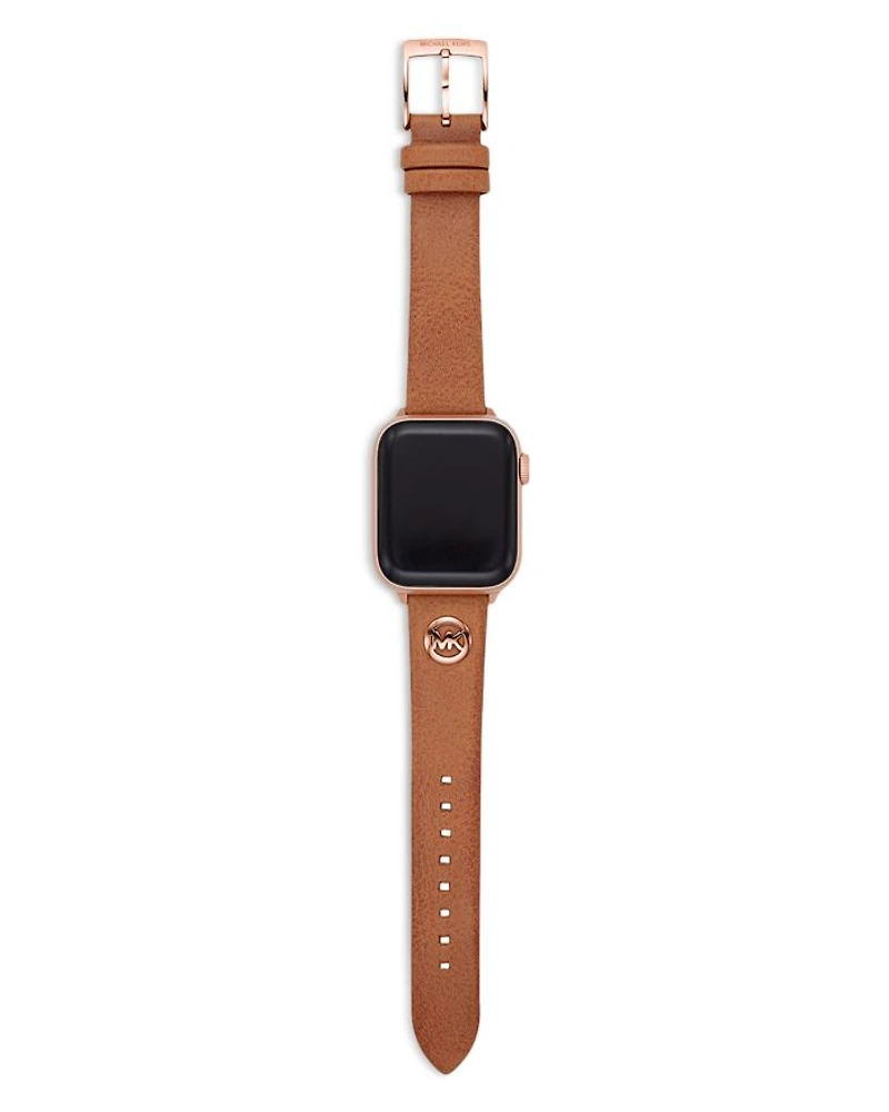 Logo Charm Leather 38-40mm Band for Apple Watch®